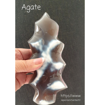 Agate Flamme – Pierre Bleue de Madagascar 17 cm