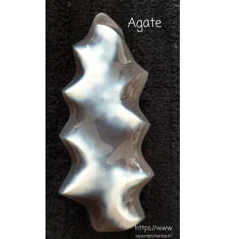 Agate Flamme – Pierre Bleue de Madagascar 17 cm