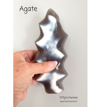 Agate Flamme – Pierre Bleue de Madagascar 17 cm