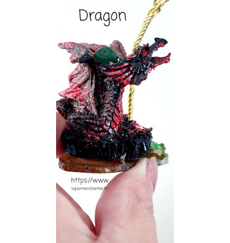 Arbre de vie en Aventurine et son Dragon sur Agate .