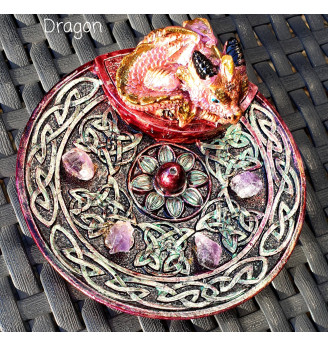 Porte encens Améthyste et bébé Dragon.