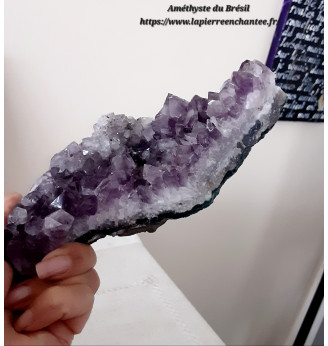 Améthyste, druse cristallisée du Brésil.