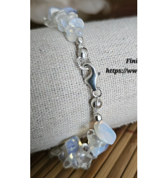 Bracelet perle d'eau douce et Quartz Angel Aura.