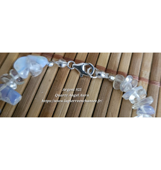 Bracelet perle d'eau douce et Quartz Angel Aura.