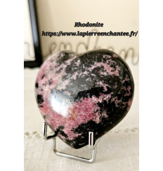 Rhodonite, gros cœur.