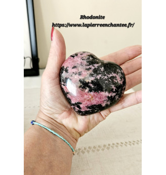 Rhodonite, gros cœur.
