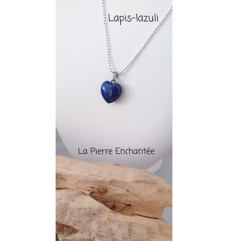 Pendentif en Lapis-lazuli , forme cœur .