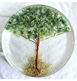 Arbre de vie en Aventurine et Résine.