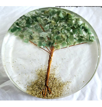 Arbre de vie en Aventurine et Résine.