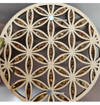 Fleur de vie en Ambre de la Baltique.