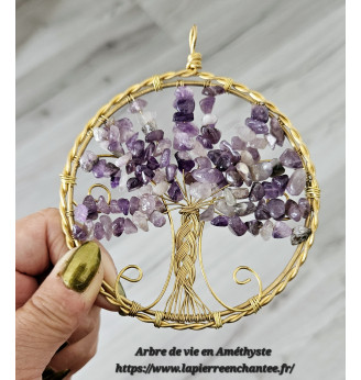 Arbre de vie pour suspendre en Améthyste.