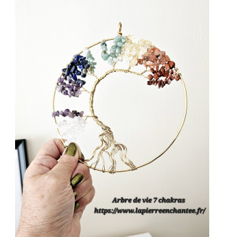 Arbre de vie pour suspendre 7 chakras .