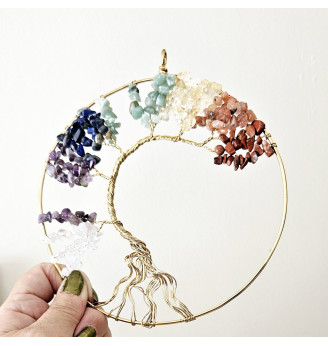 Arbre de vie pour suspendre 7 chakras .