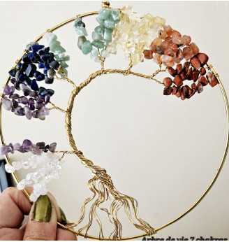 Arbre de vie pour suspendre 7 chakras .