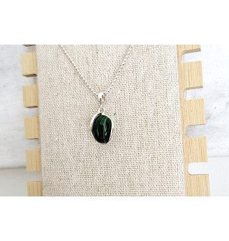 Pendentif en Malachite sertissage en Argent 925