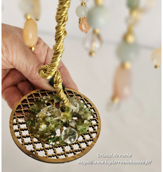 Arbre de Vie , Cristal de roche, Amazonite, Agate de Botswana.