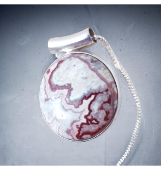 Pendentif Agate Crazy Lace – Pierre de joie et d’harmonie – Argent 925