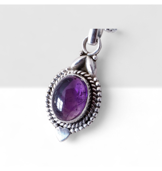 Pendentif Améthyste , Argent 925 - Énergie et Harmonie