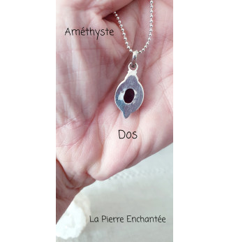 Pendentif Améthyste , Argent 925 - Énergie et Harmonie