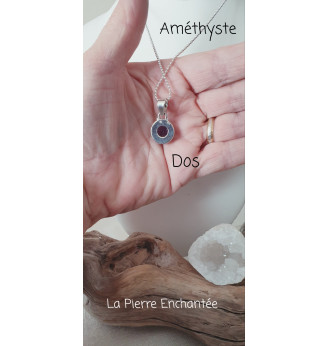 Pendentif Améthyste , Argent 925 – Paix intérieure et Ouverture spirituelle