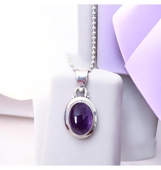 Pendentif Améthyste et Argent 925 – Méditation et Éveil Spirituel