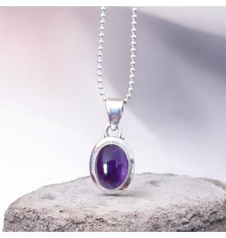 Pendentif Améthyste et Argent 925 – Méditation et Éveil Spirituel
