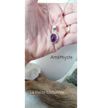 Pendentif Améthyste et Argent 925 – Méditation et Éveil Spirituel