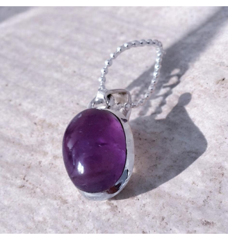 Pendentif Améthyste naturelle en Argent 925 – Bijou bien-être