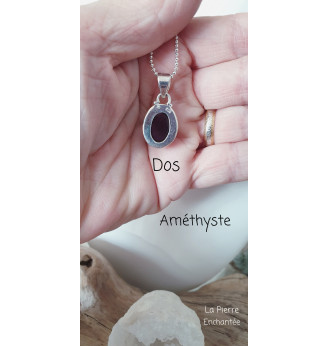 Pendentif Améthyste serti Argent – Méditation, intuition et calme intérieur
