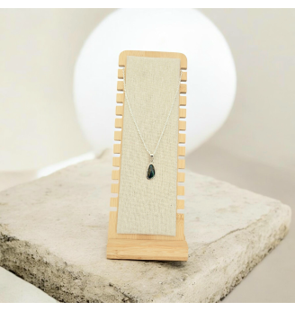 Pendentif Azurite-Malachite en Argent 925 – Bijou pierre naturelle lithothérapie