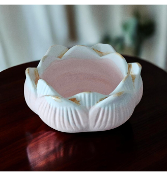 Photophore bougeoir Lotus en Résine Naturelle – Ambiance Zen et Romantique