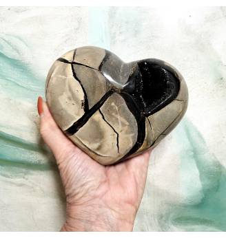 Septaria naturelle géode Cœur 1,637 kg – Pierre d’Ancrage et de Collection (15 × 12 cm )