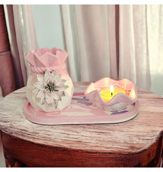 Ensemble vase et photophore...