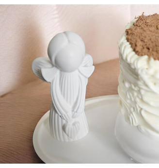 Ensemble Céleste Ange et Ailes d’Anges en Résine Blanche Naturelle