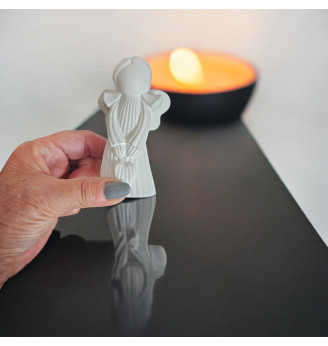 Ensemble Céleste Ange et Ailes d’Anges en Résine Blanche Naturelle