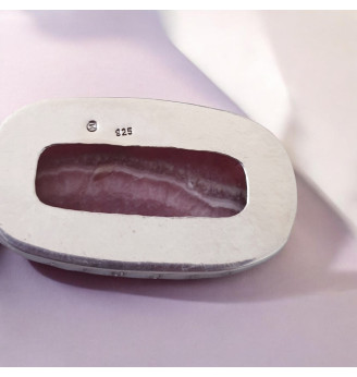 Pendentif en Rhodochrosite naturelle et Argent 925 – Élégance authentique