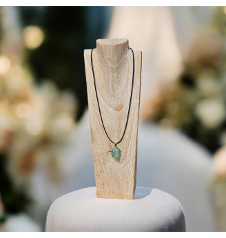 Pendentif en Résine Cristal Turquoise , forme libre, Esprit Mer .