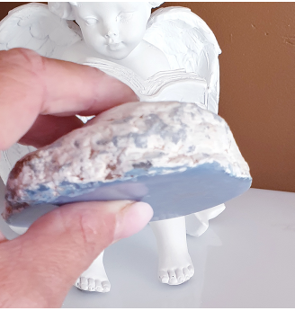 Angélite semi-polie – Énergie douce et vibration céleste