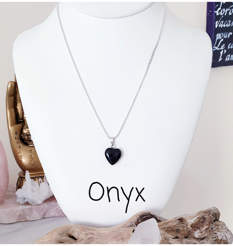 Pendentif En Calcédoine En Forme De Cœur - Marque OxcmoBijoux, Neuf Avec étiquettes