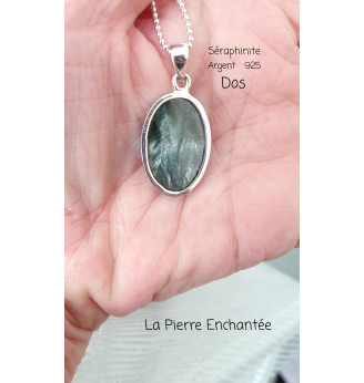 Pendentif en Séraphinite et Argent 925 .