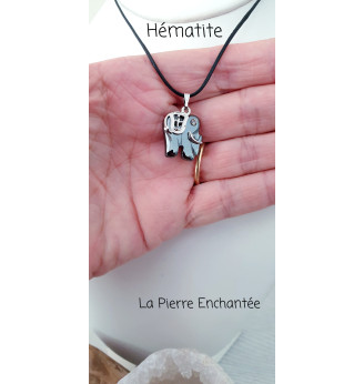 Pendentif en Hématite , éléphant .