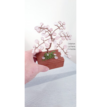 Arbre de vie en Quartz rose.