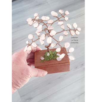 Arbre de vie en Quartz rose.