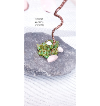 Arbre de vie en Quartz rose .