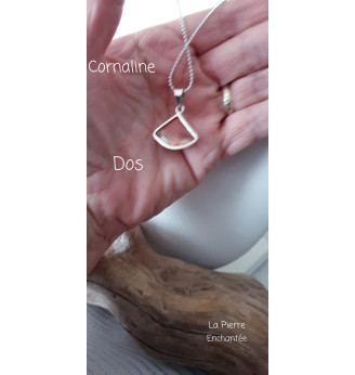 Pendentif en Cornaline , Argent 925 .