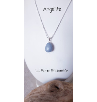 Pendentif en Angélite – Bijou de paix et de douceur spirituelle