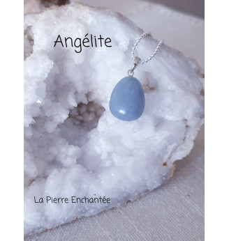 Pendentif en Angélite – Bijou de paix et de douceur spirituelle