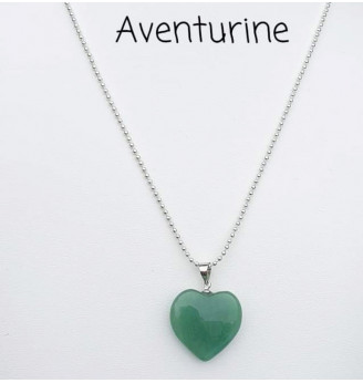 Pendentif  en Aventurine , petit cœur.