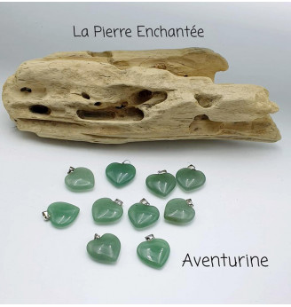 Pendentif  en Aventurine , petit cœur.