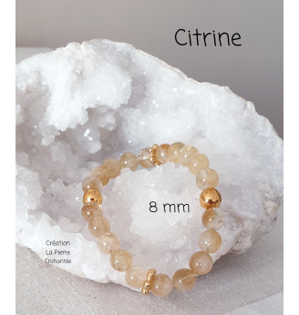 Bracelet en Citrine , 8 mm .